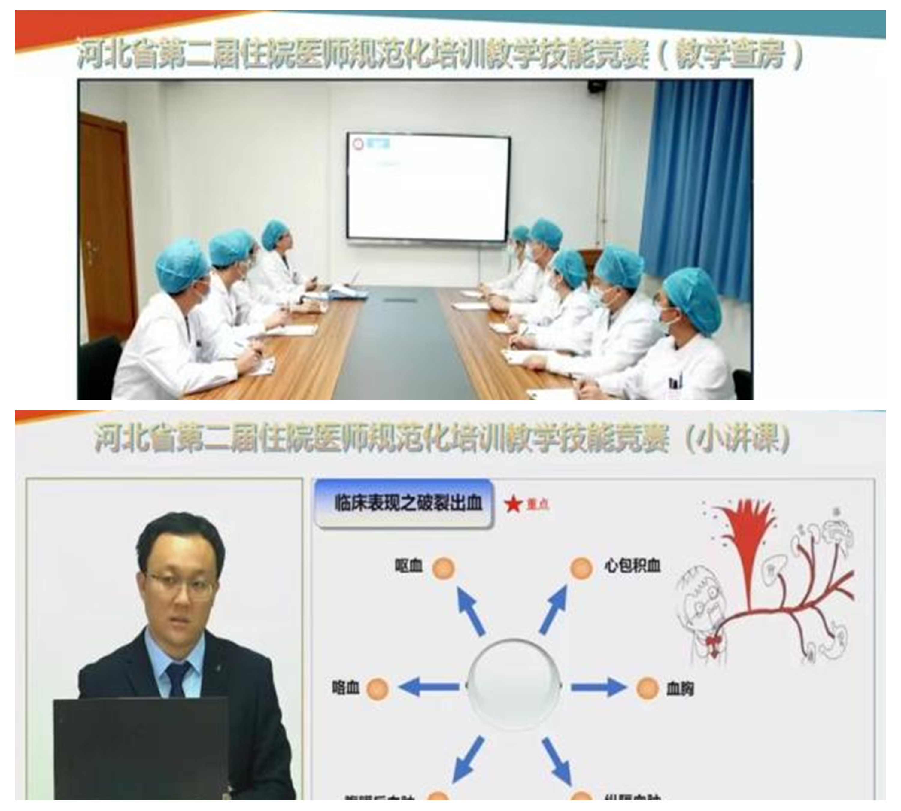 2022年胡军利、王志刚分别斩获河北省住培 “教学查房”、“临床小讲课” 一等奖
